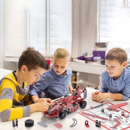 Lucky Doug STEM Building Projects Model Train Set Toys for Boys Kids 8 9 10 11 12 Years Old and Older - 340 PCS DIY Metal Building STEM Toys