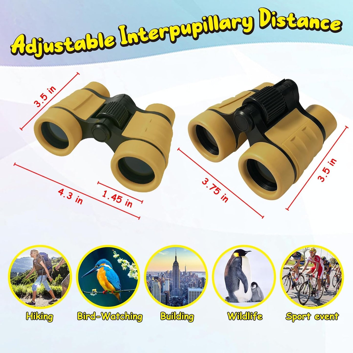 ESSENSON Binoculars for Kids Toys Gifts for Age 3, 4, 5, 6, 7, 8, 9, 10+ Years Old Boys Girls Kids Telescope Outdoor Toys for Sports and Outside Play, Bird Watching, Birthday Presents(Blue)