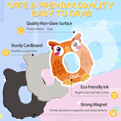48Pcs Magnetic Letters and Numbers Fridge Magnets, 26 Uppercase Letters 0-9 Numbers Refrigerator Magnets Cute Animal Alphabet Magnets for Student School Learning Spelling