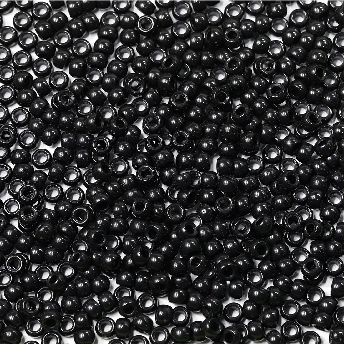 Bala&Fillic 6x9mm Army Green Pony Beads with Smooth Surface 1000pcs Crayon Color Craft Beads (Army Green)