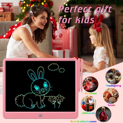 FLUESTON LCD Writing Tablet for Kids, 10 Inch Doodle Board, Colorful Drawing Pad for Toddler, Educational Travel Toy Gifts for 3-8 Year Old Girls Boys, Erase Lock Writing Board