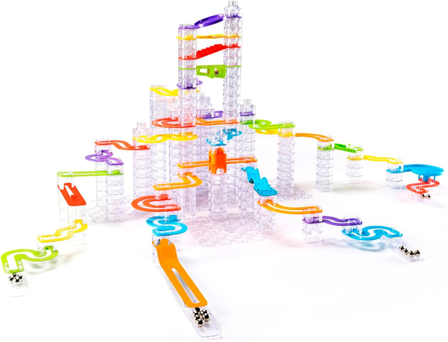 Fat Brain Toys Trestle Tracks Pro Marble Run Set, 274-Piece Modular Marble Track, STEM Toys for Kids, Fun Science Kits for Girl and Boy Ages 8-13+