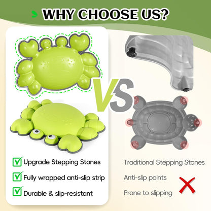 TOPNEW Stepping Stones for Kids, Non-Slip Balance Stepping Stones for Promoting Children's Coordination Skills, Toddler Stepping Stones Obstacle Course for Kids Age 3 4 5 6 7+