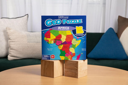 GeoToys GeoPuzzle, World Jigsaw Puzzles, 68 Pc Geography Game & Map Puzzle, Educational Games & Kids Learning Activities, Puzzle Gifts for Children Ages 6-9, Fun Learning Toys for Kids