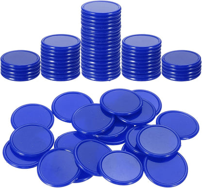 uxcell 100Pcs 0.8 Inch Plastic Poker Chips, Mini Bingo Chips Learning Counters Counting Counters Disks Markers Opaque Game Tokens for Game Play Math Counting, Yellow