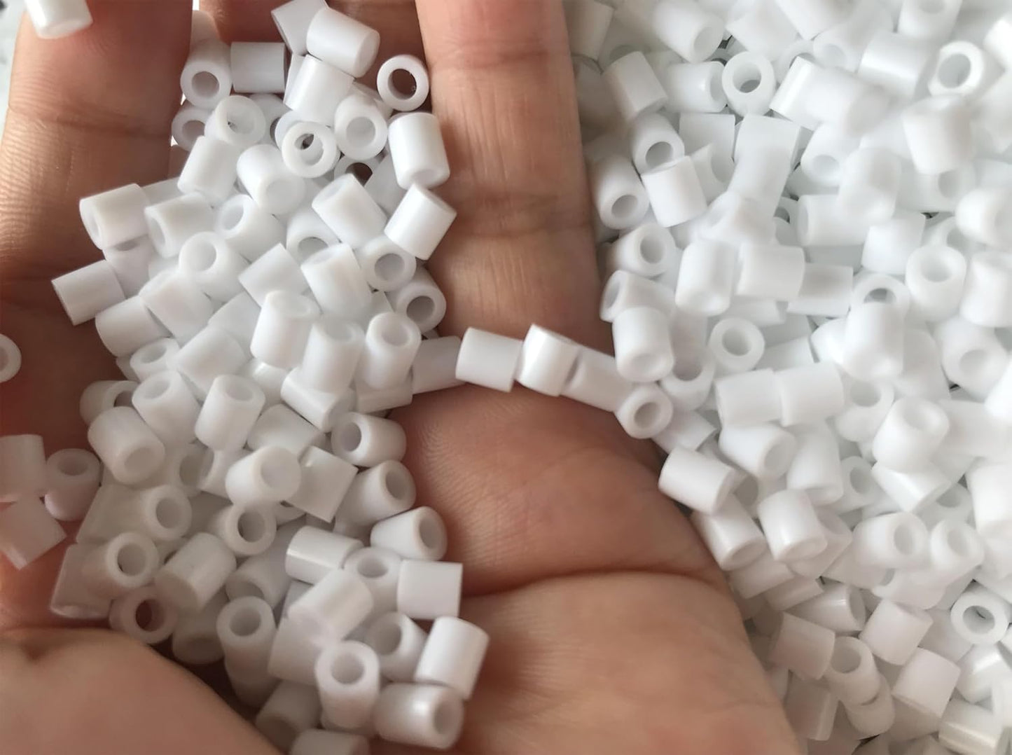 OEEKOI 5500Pcs Fuse Beads - 5mm Bulk Melting Beads for Crafts, Ideal for Christmas Birthday Gifts,Clear