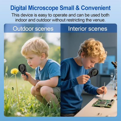 Handheld Digital Microscope for Kids Adults, Portable Microscope with 2.0" HD Screen, Collector Pocket Jewelers Loupe, 500X Coin Microscopes Magnifying Glass, Children Science Educational Fun Gift