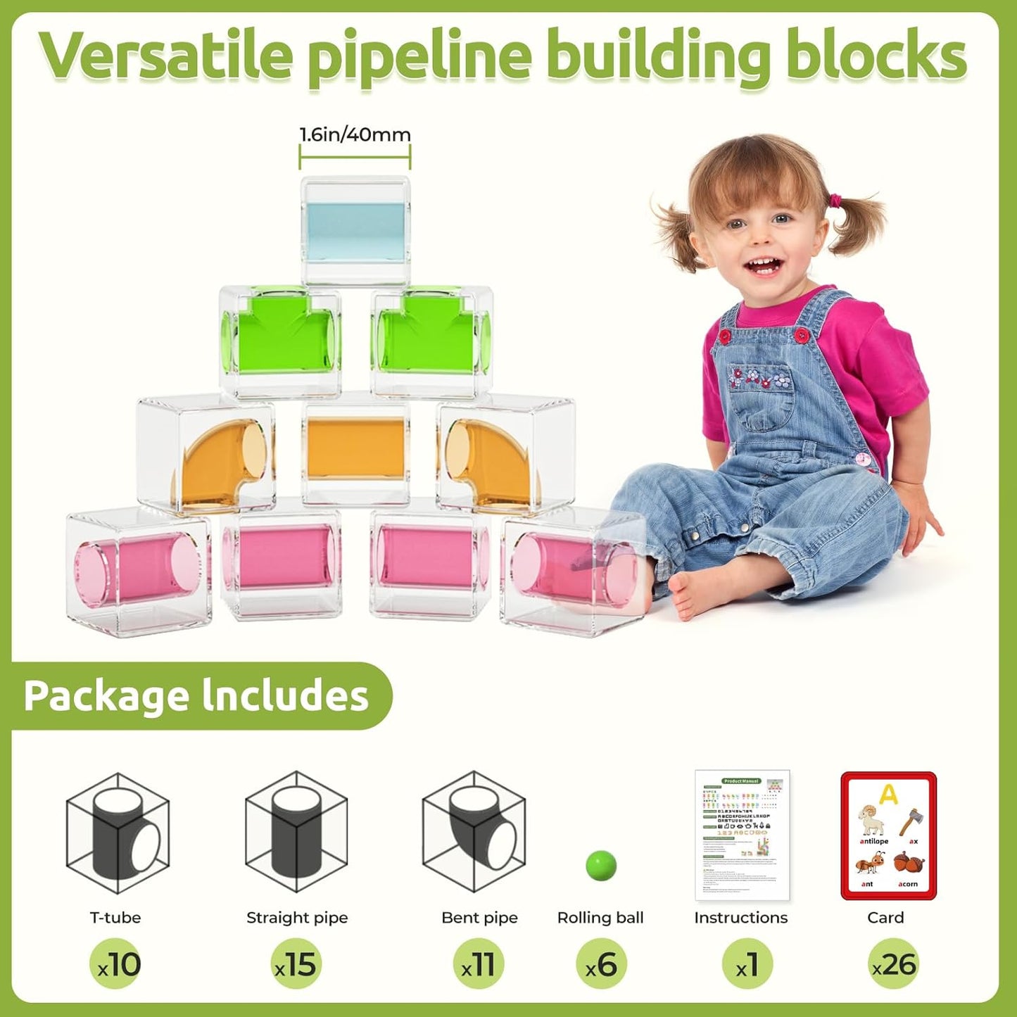 Marble Run for Kids - 133 PCS Construction Building Blocks Toys with Plastic Marbles, Maze Marble Track STEM Educational Toy, Birthday Gifts for Boys and Girls