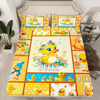 Drum Kit Fitted Sheet,Full Size Rock Music Collections Musical Instruments Theme,Soft Decorative Fabric Bedding Deep Pocket for Children Teens Young Boys Girls,with 2 Pillowcases