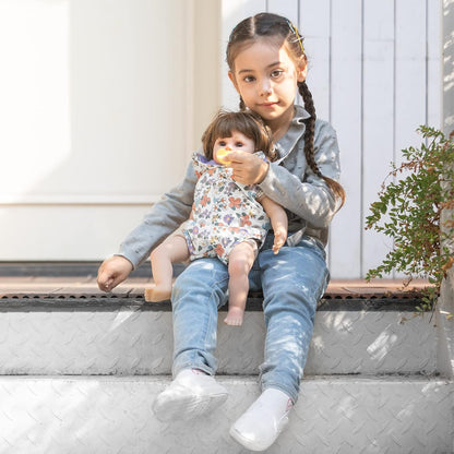 GAGAKU Baby Doll Carrier for Little Girls, Reborn Doll Accessories for Toddlers 3+ Years Old, Kids Toy Baby Dolls Sling Carrier - Pink - Moonflower