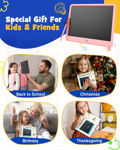 ORSEN LCD Writing Tablet 10 Inch, Colorful Doodle Board Drawing Pad for Kids, Toddler Toys for 3 4 5 6 7 8 Year Old Girls Boys Gifts (Pink)