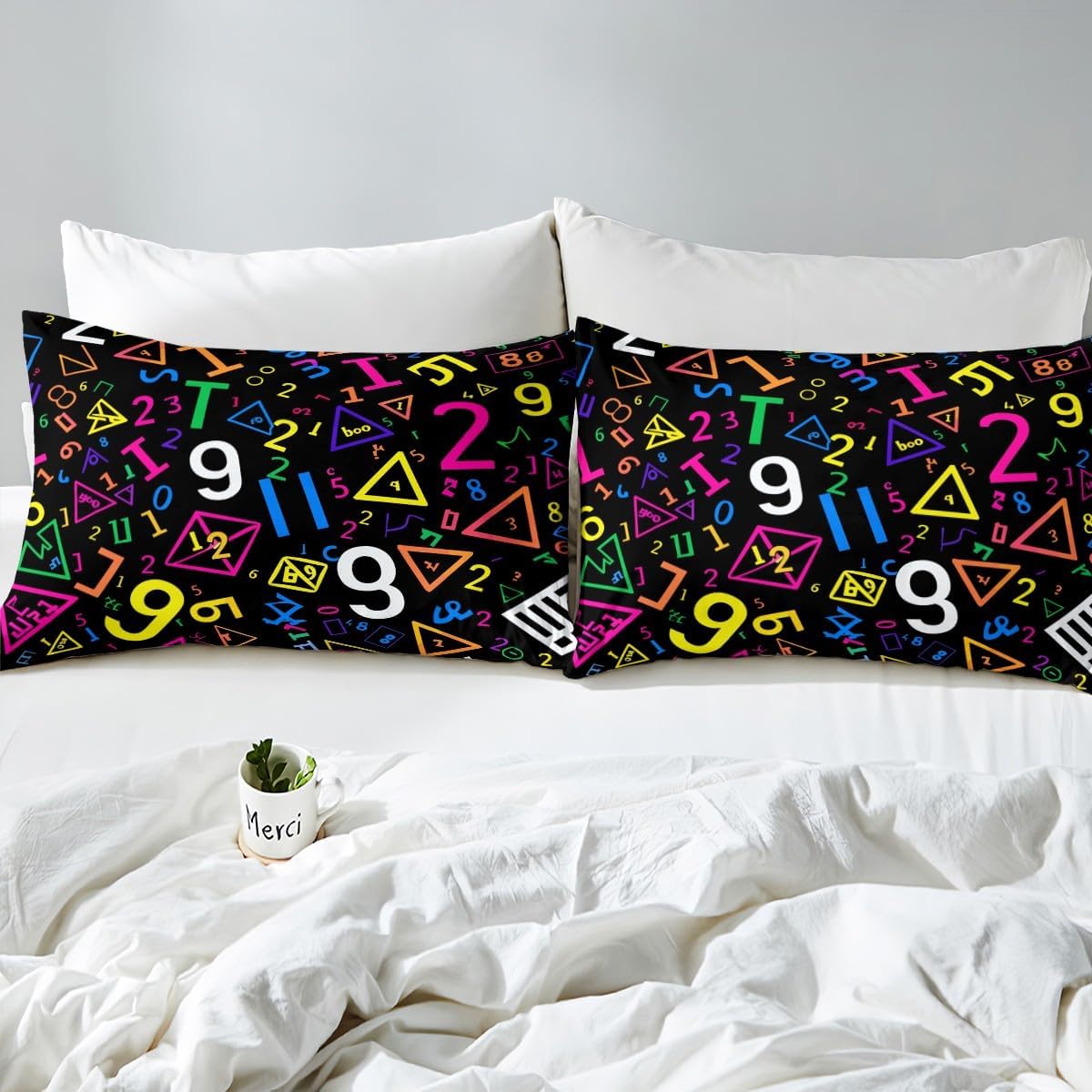 Erosebridal Chemistry Bedding Set Chemical Equation Comforter Cover for Kids Boys,Science Students Duvet Cover Test Tube Microscope Chemical Equipment Bed Set Full,Science Educational Dorm Room Decor