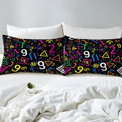 Erosebridal Chemistry Bedding Set Chemical Equation Comforter Cover for Kids Boys,Science Students Duvet Cover Test Tube Microscope Chemical Equipment Bed Set Full,Science Educational Dorm Room Decor