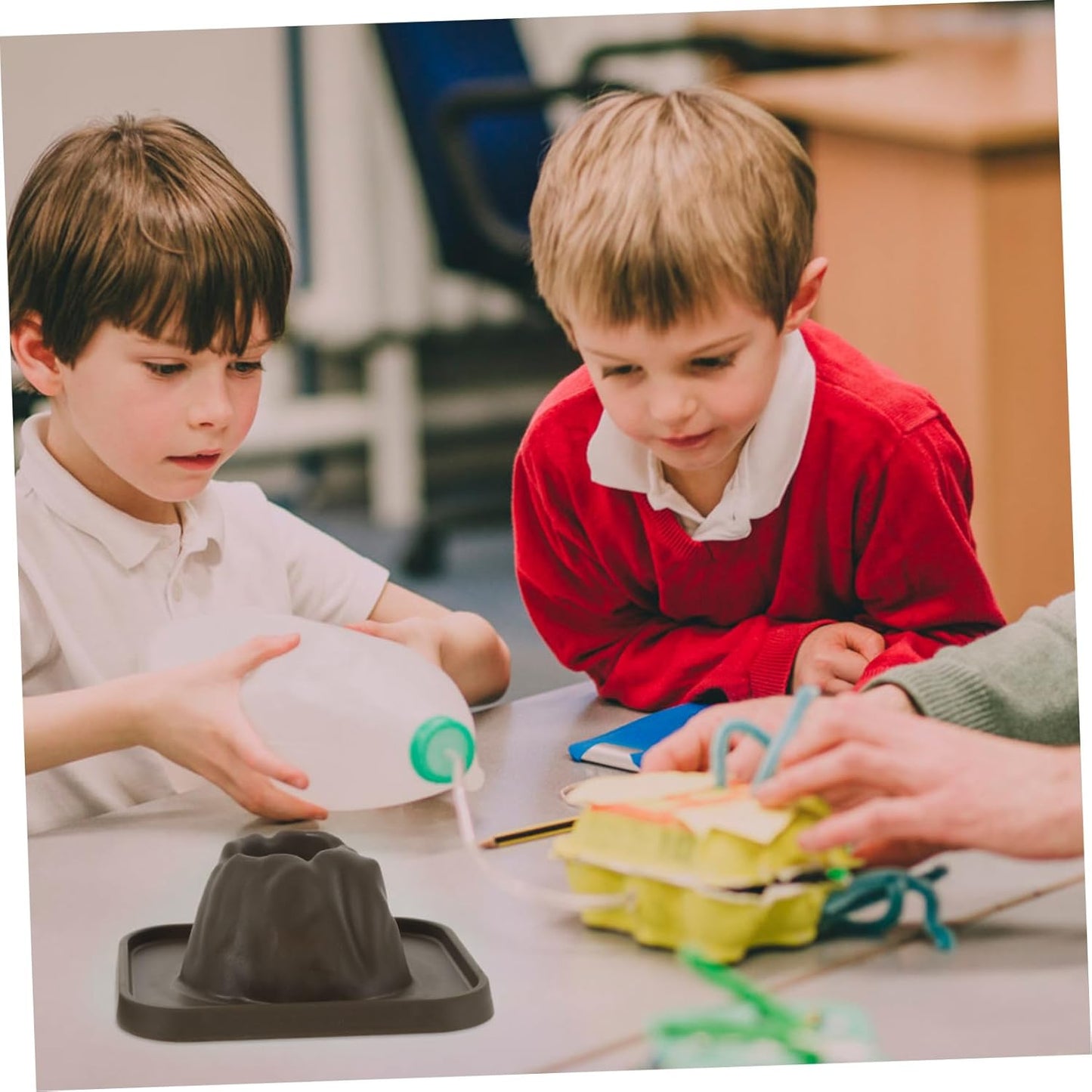 SEWACC 5pcs Volcanic Model School Figure Model Volcano Eruption Prop Science Kit for Kids Classroom Experiment