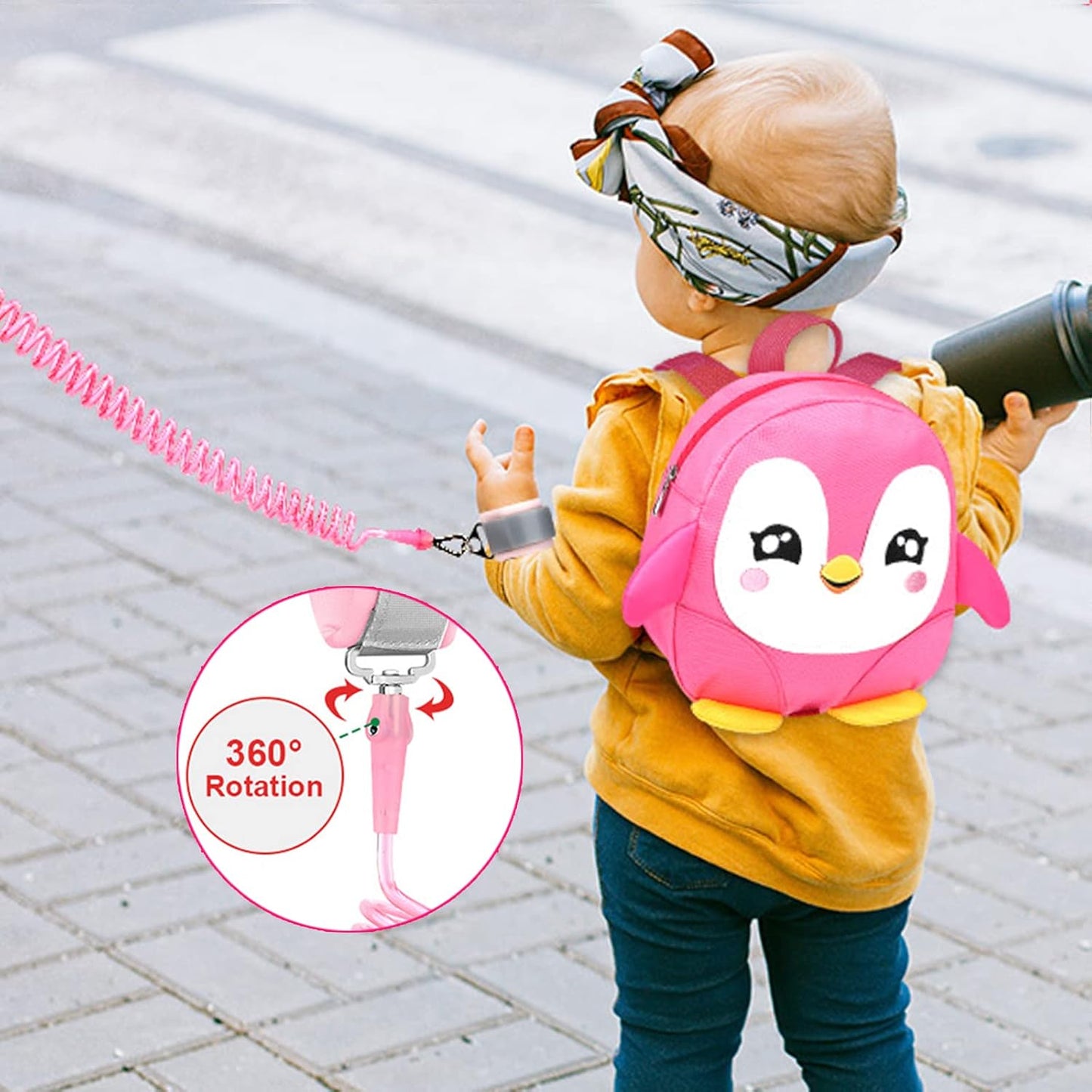 Accmor Toddler Harness Backpack Leash, Cute Dinosaur Backpacks with Anti Lost Wrist Link, Cute Mini Child Backpack Wristband Tether Strap and Protection Leashes for Boys Girls Aged 1-3 Years