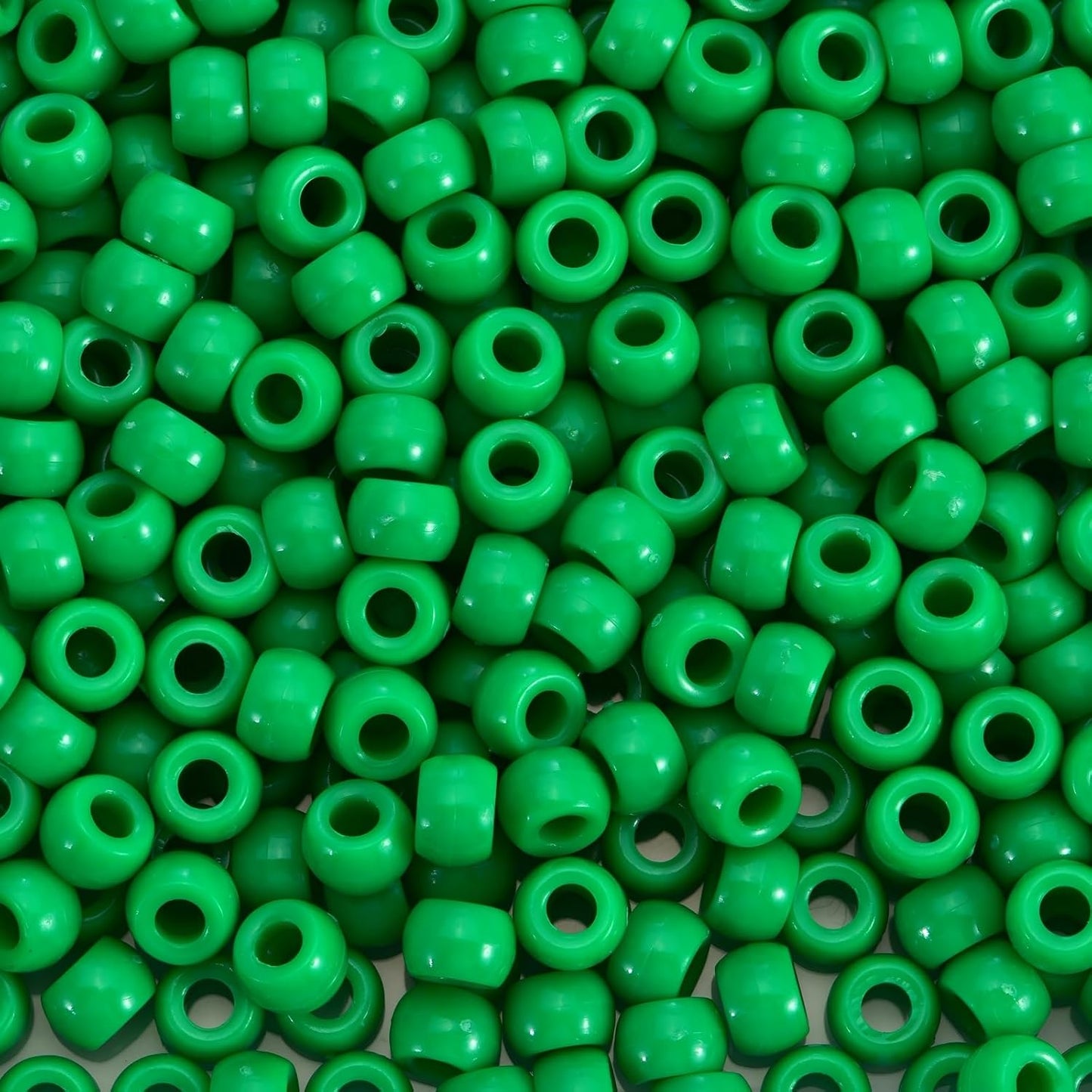 1100Pcs Red Pony Beads 6x9mm Large Hole Plastic Hair Beads for Braids, Kandi Bracelets, Keychains, Jewelry Making