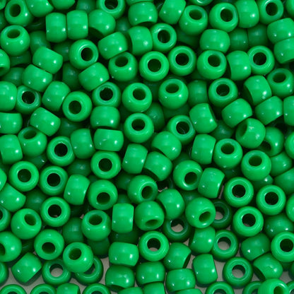 1100Pcs Red Pony Beads 6x9mm Large Hole Plastic Hair Beads for Braids, Kandi Bracelets, Keychains, Jewelry Making