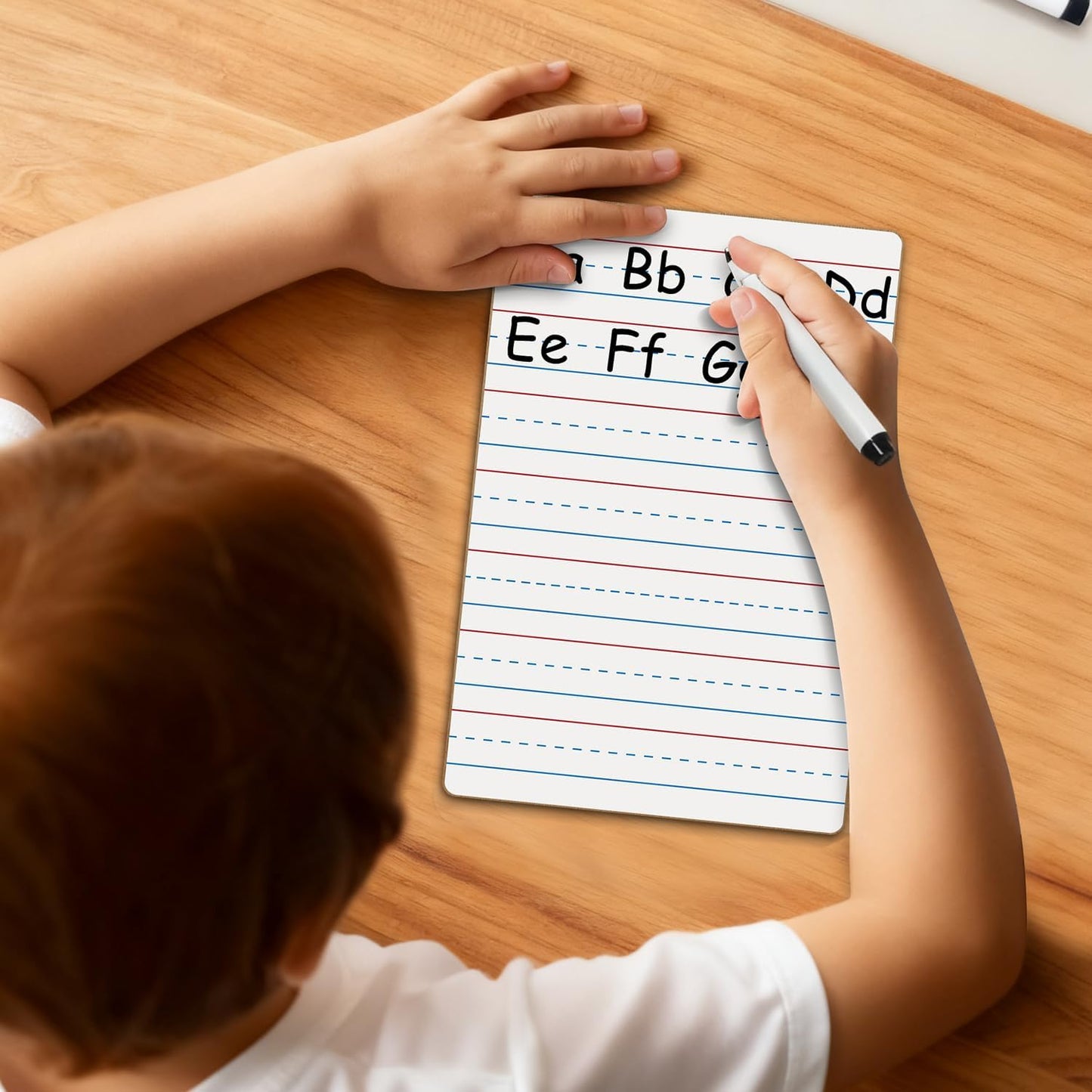 4-Pack Mini Dry Erase Boards, 6"x9" Double-Sided Lined Whiteboards for Students, Teachers – Reusable Boards for Math, English, Handwriting Practice, Ideal for Classroom & Homeschool Learning