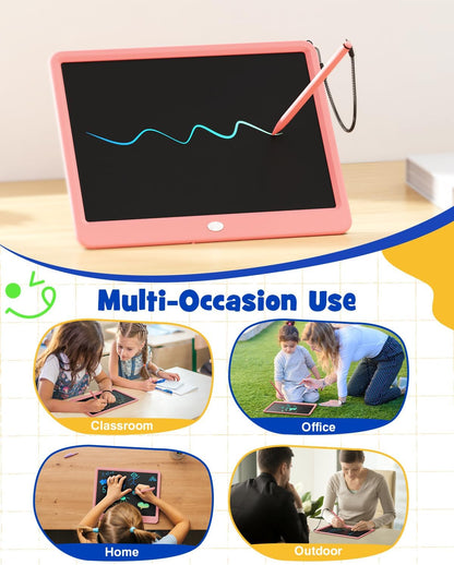 ORSEN LCD Writing Tablet 10 Inch, Colorful Doodle Board Drawing Pad for Kids, Toddler Toys for 3 4 5 6 7 8 Year Old Girls Boys Gifts (Pink)