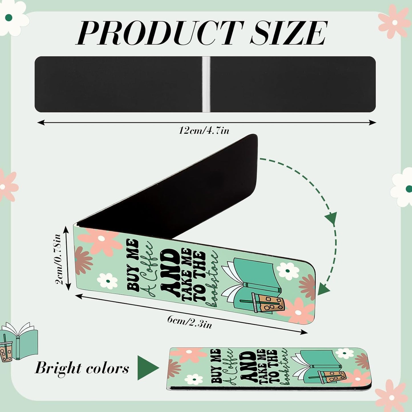 Fumete 60 Pieces Pink Spicy Words Double Sided Magnetic Bookmarks Cute Cartoon Pattern Bookmarks Magnet Page Spicy Words Page Clip for Women Book Lover Gifts Summer Party Supplies