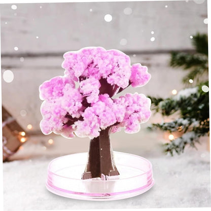 Crystal Growing Kit, Mini Flower Tree Crystal Growing Cherry Blossom Paper Trees Toys Desk Decor for Kids on Birthday, Christmas Style 2, Decoración Año Nuevo