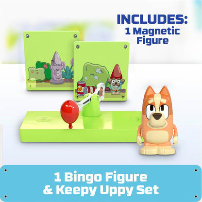 Tile Town Bluey Heeler Family Home 52-Piece Magnetic Tile Playset, Interactive STEM Magnetic Tiles Toys, Includes Bluey & Bingo Figures, Action Tiles
