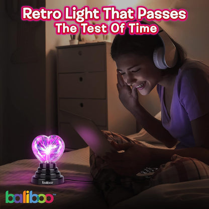 BALIBOO 3" Mini Plasma Ball Light – Touch Activated Lightning Globe – USB and Battery Powered Plasma Globe Lamp – Interactive Science Static Electricity Ball