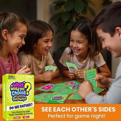 QUOKKA Board Games for Kids 8-12 – Family Games for Kids and Adults – What Would You Choose – 500+ Questions – Original Edition – Fun Card Game for Family Night