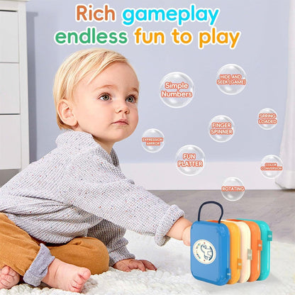 Busy Board for 1 2 3 Year Old - Montessori Travel Toy with Fine Motor Activities, Busy Cube Sensory Learning for Toddlers 1-3 - Perfect Baby Boy Girl Gift & Airplane Car Activity