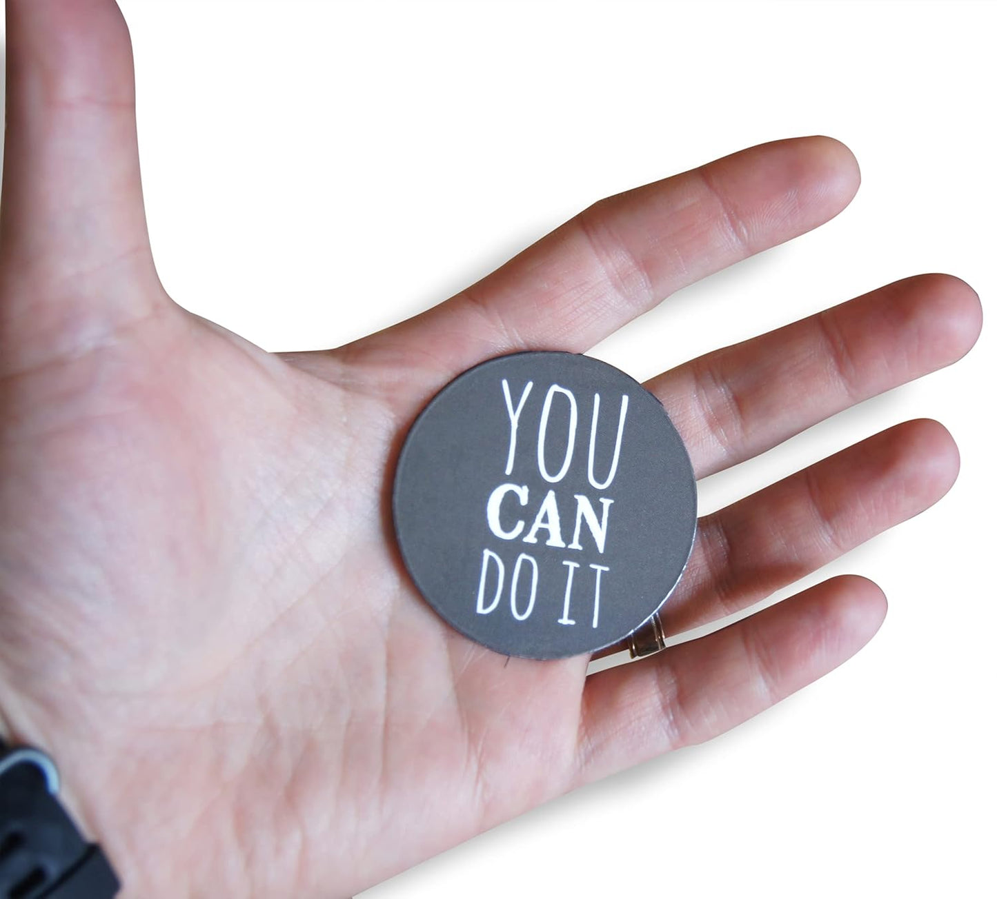Novel Merk Inspirational Positive Word Art Refrigerator Mini Magnets – Vinyl 2” Round Magnets for Fridge, Lockers, Home, Encouragement and Motivation Decor – Self Adhesive to Metal Surfaces (10 Pack)