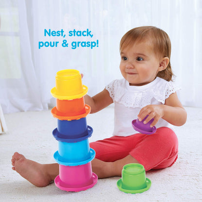 Kidoozie Stack 'n Nest Cups, Developmental Toy for Infants and Toddlers Ages 6 Months and Older