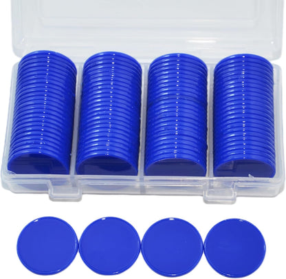 Smartdealspro Set of 100 1 Inch Opaque Plastic Learning Counters Mini Poker Chips Game Tokens with Storage Box (Pink)