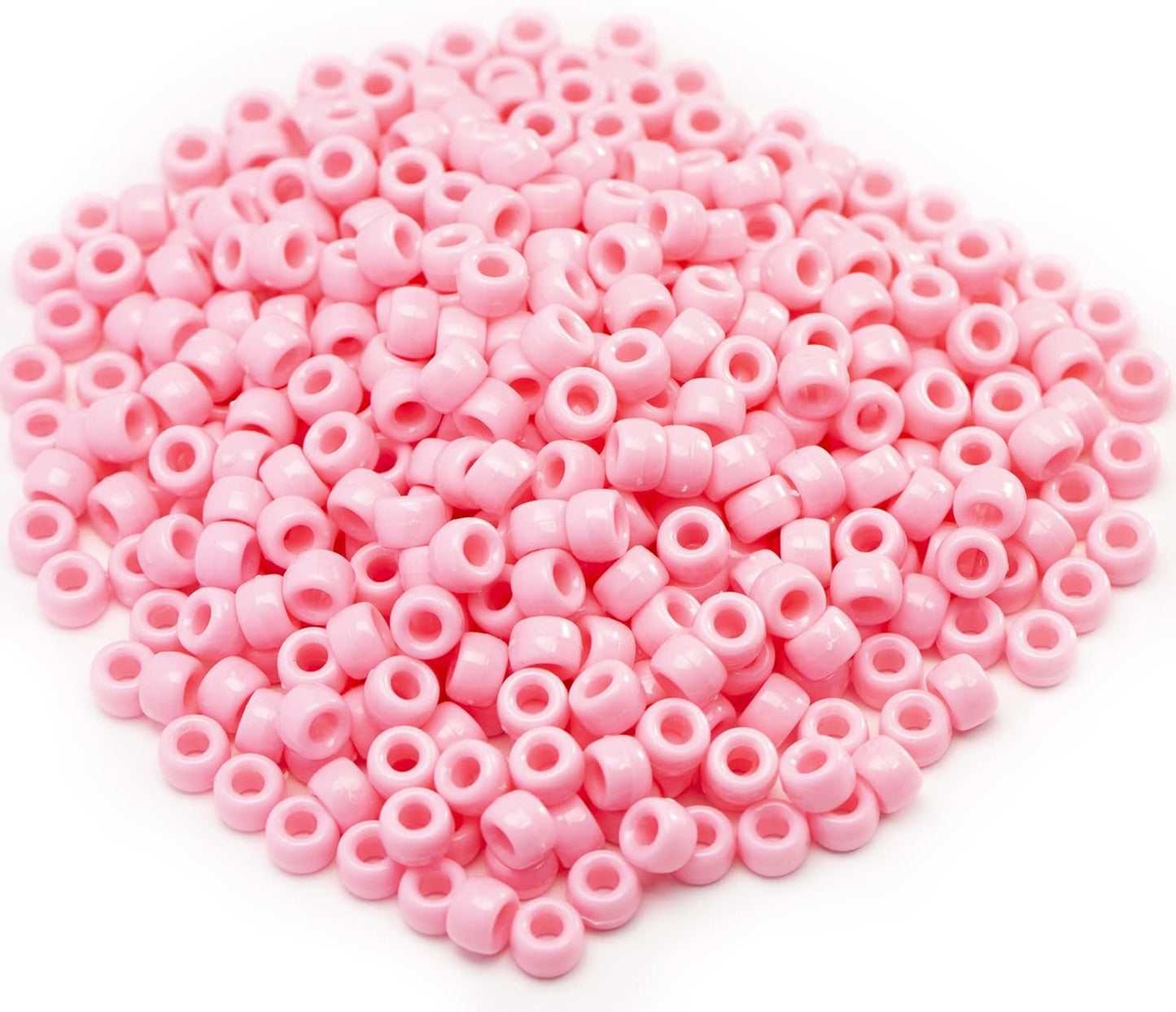 Gxueshan 1000 Pcs Acrylic Black Pony Beads 6x9mm Large Hole Pen Hair Kandi Beads Bulk for Friendship Bracelet Necklace Jewelry Making Earring Braiding Kit