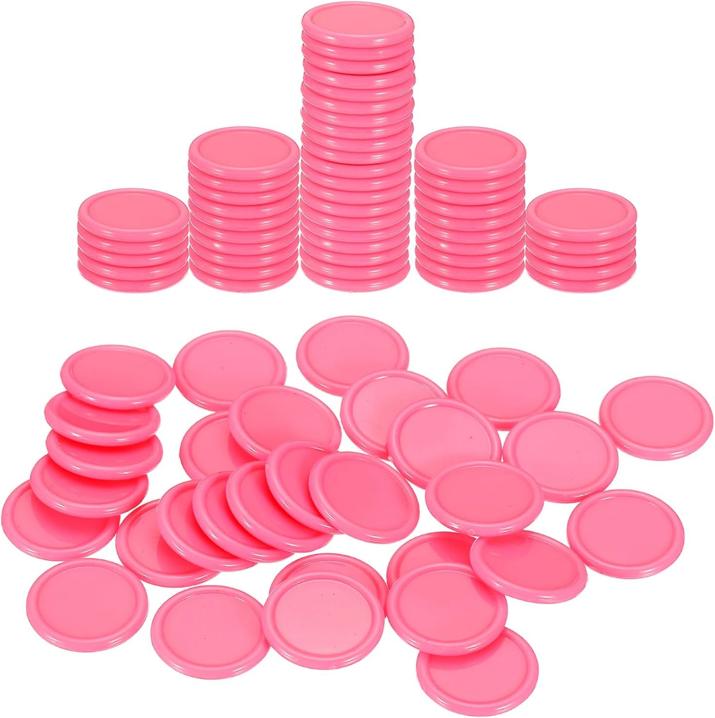 uxcell 100Pcs 0.8 Inch Plastic Poker Chips, Mini Bingo Chips Learning Counters Counting Counters Disks Markers Opaque Game Tokens for Game Play Math Counting, Yellow