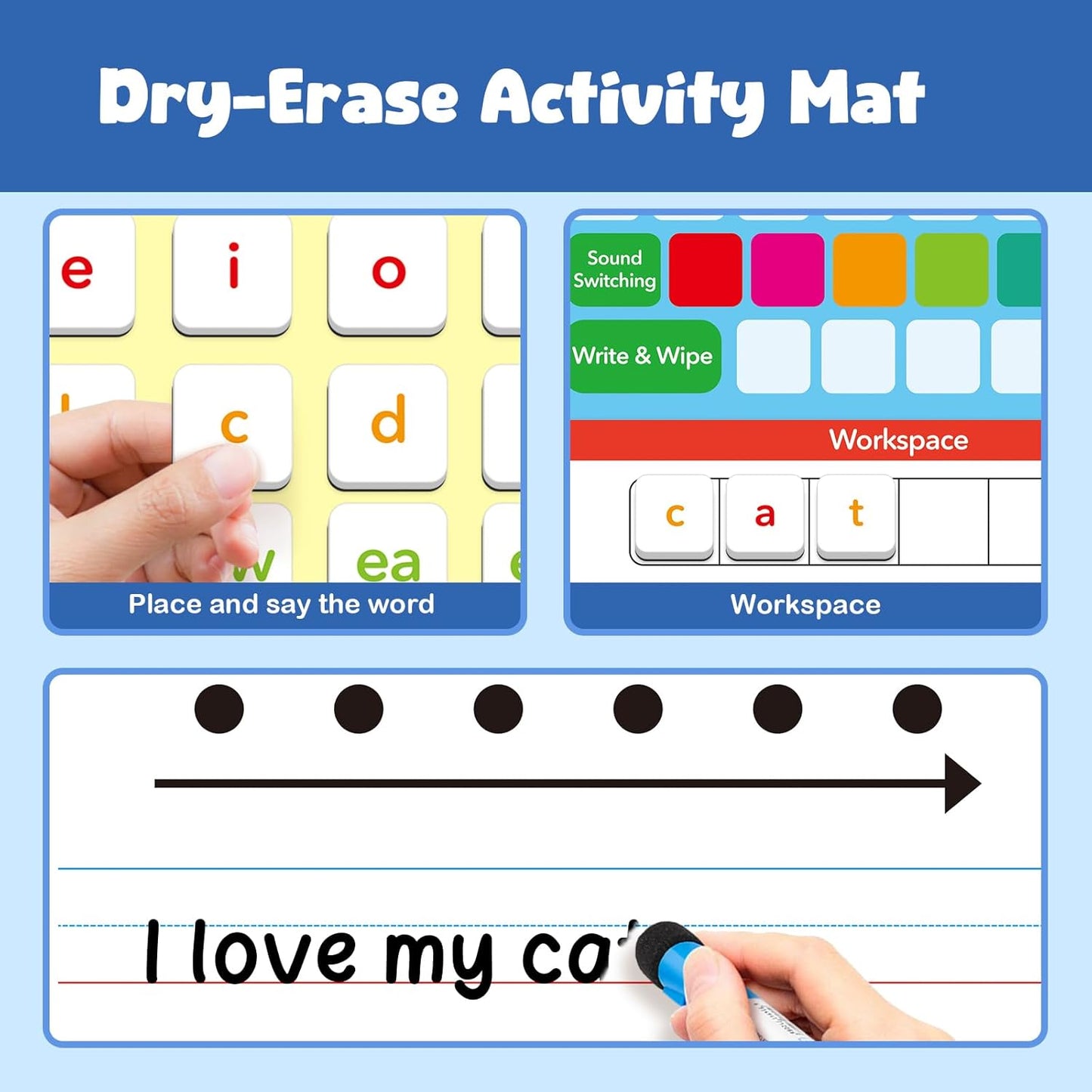 Aizweb Phonics Magnetic Letters Tiles,Hooked on Phonics Alphabet Letter Sound,Learn to Read Spelling Phonemic Awareness Speech Therapy Reading Manipulative,Preschool Pre k Classroom Materials