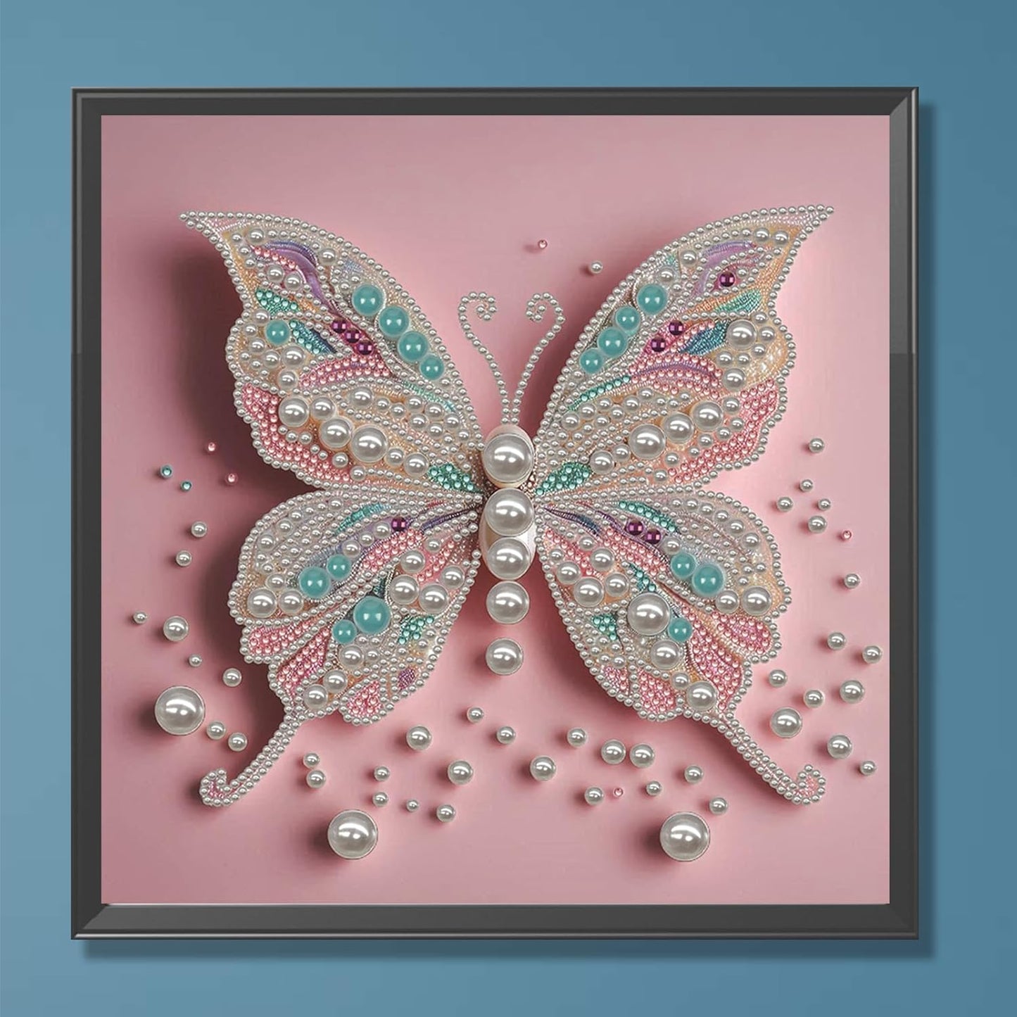 LAKEQUILL Royal Blue Butterfly Special Shaped 5D DIY Partial Drill Home Diamond Art Kit (Butterfly-4)