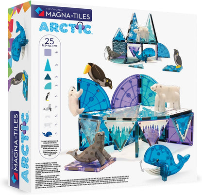 MAGNA-TILES Arctic Animals 25-Piece Magnetic Construction Set, The ORIGINAL Magnetic Building Brand