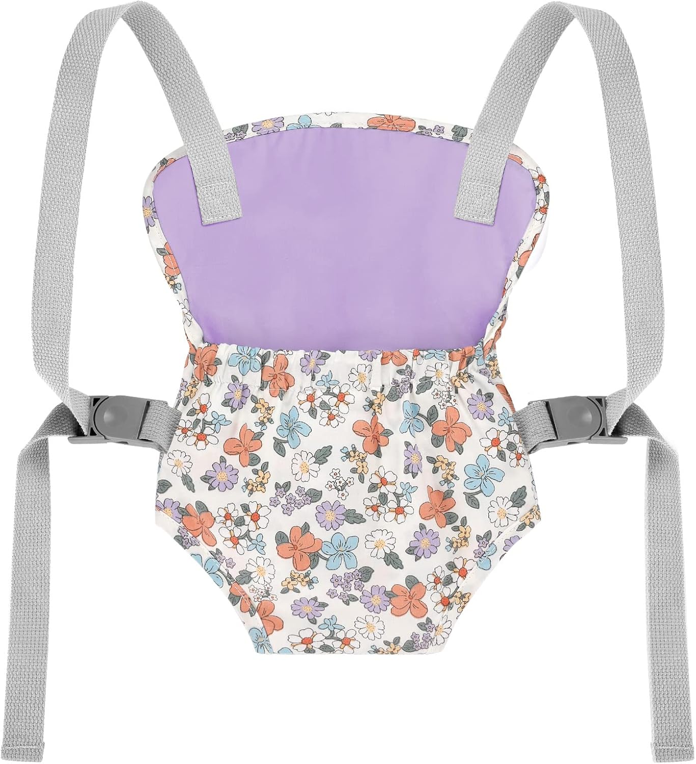 GAGAKU Baby Doll Carrier for Little Girls, Reborn Doll Accessories for Toddlers 3+ Years Old, Kids Toy Baby Dolls Sling Carrier - Pink - Moonflower