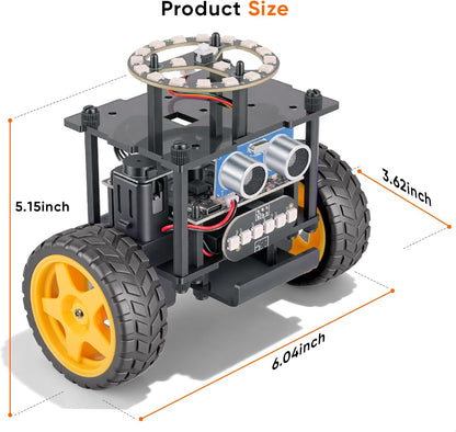 Smart Robot Car Kit Toys for Kids Ages 8-12 12-16, Remote Control Building Robotics Kit, STEM Educational Science Kit Gifts for Teen Boys Girls 8-13 14 15 16 Year Old