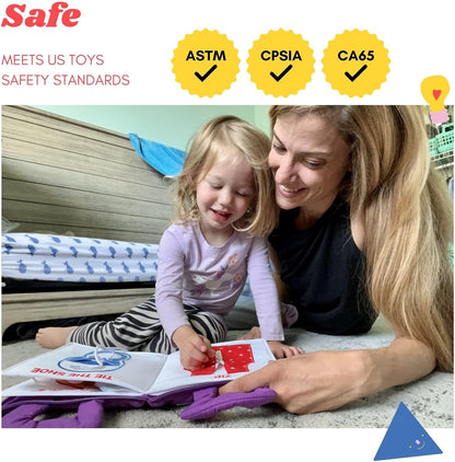 BAVY My Quiet Book - Toddler Plane Activities, Car Airplane Montessori Busy Board Book for Toddlers 1-3 - No Parts to Get Lost - Gifts for 1 2 3 4 Year Old Girl, Birthday Gifts Toys Age 2-4