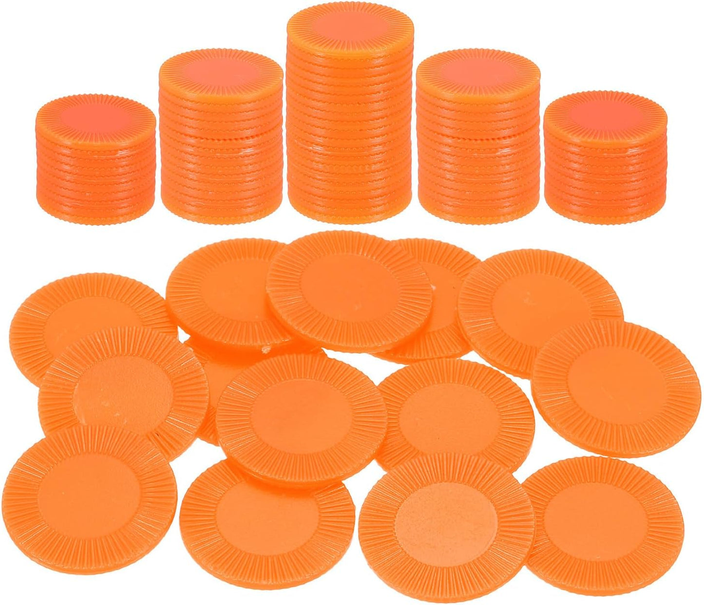 uxcell 100Pcs Plastic Poker Chips, 1 Inch Mini Bingo Chips Learning Counters Counting Counters Disks Markers Opaque Game Tokens for Game Play Math Counting, Blue, Pattern