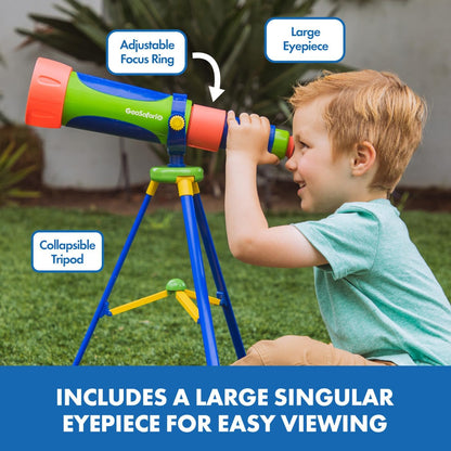 Educational Insights GeoSafari My First Telescope - Mini Telescope for Kids, Toddler Space Toy, Outdoor Exploration Toys, Beginner STEM Telescopes for Kids, Science Gifts for Boys & Girls Ages 4+