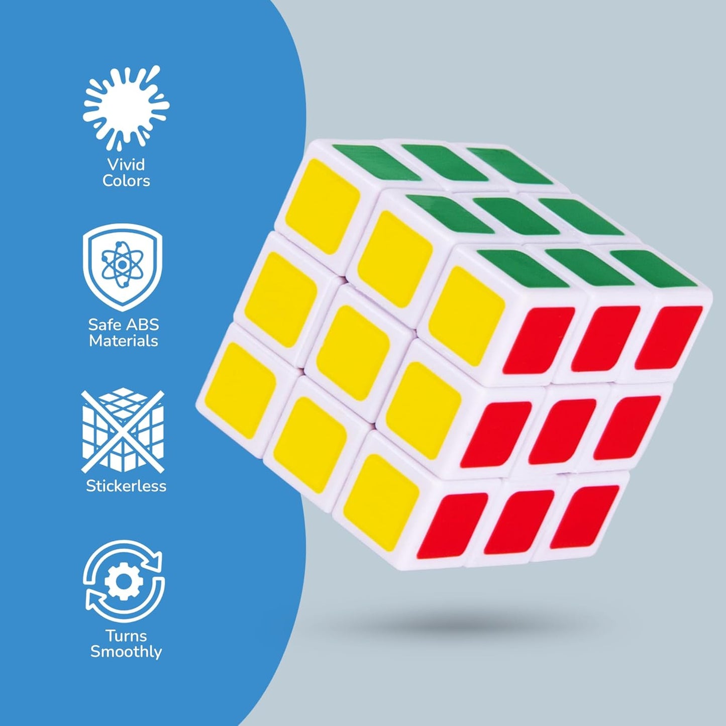ArtCreativity Mini 3x3 Puzzle Cubes - 24 Pack - Ultra Portable Fidget Cubes for Kids and Adults - 3D Puzzle for Fidgeting, Stress Relief, and Learning - Fidget Party Favors and Goodie Bag Fillers