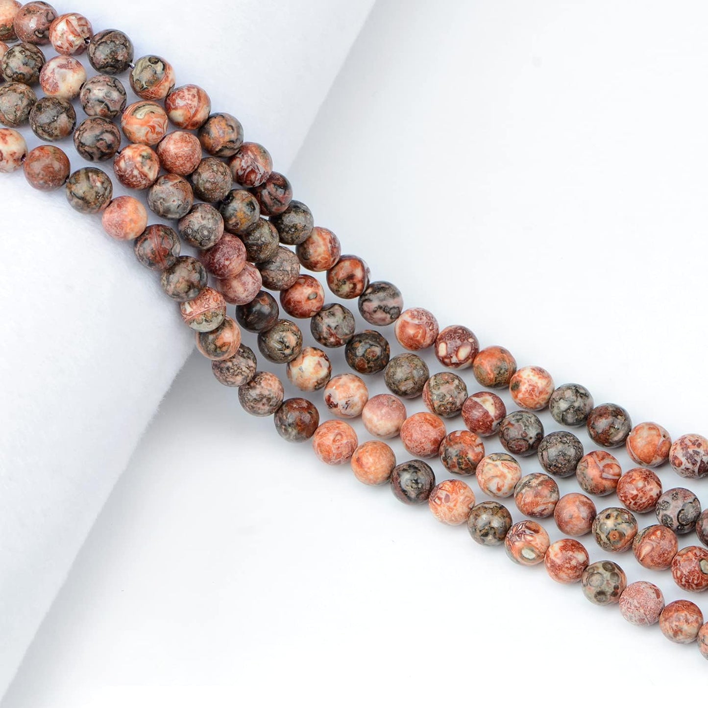 NCB 100pcs Original Natural Stone Beads Gemstone Round Loose Beads 6mm 8mm 10mm (Blue Aventurine, 6mm 100Beads) - Colors A