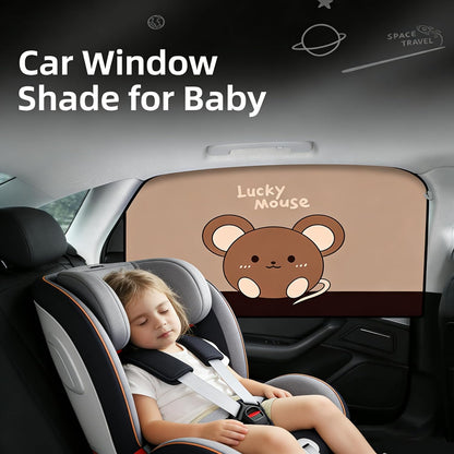 Magnetic Car Window Shade for Baby,Blackout Car Window Curtain,Car Shades for Side Windows,Sun Shade for Car Window baby,Cartoon Pattern Car Window Cover,UV Protection &Heat Blocking(Underwater World)