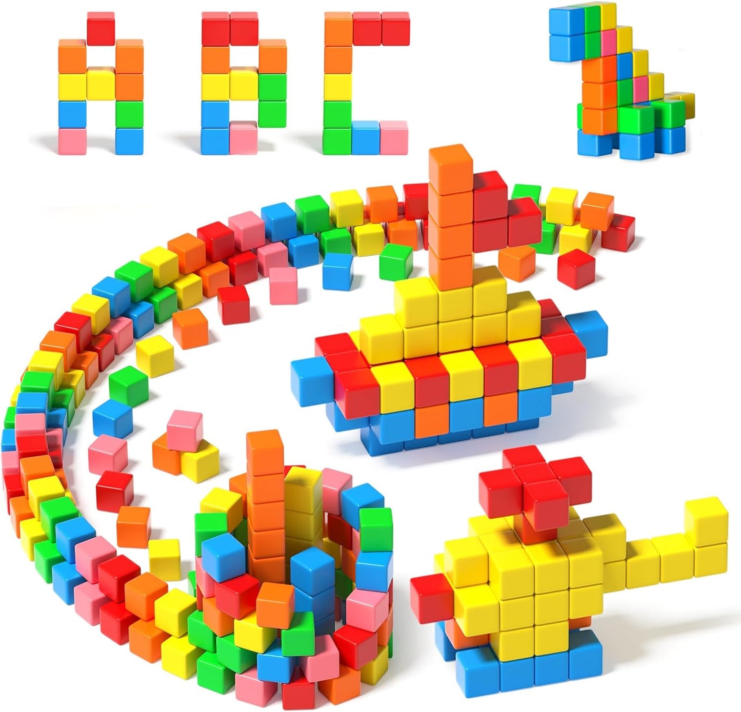 Apluses 42PCS Magnetic Blocks, Gifts for 3 4 5 6 Year Old, Magnet Building Blocks for Toddlers, Girls & Boys, Sensory - Montessori - Autism - Magnetic Toys for Kids Ages 3-5 4-8