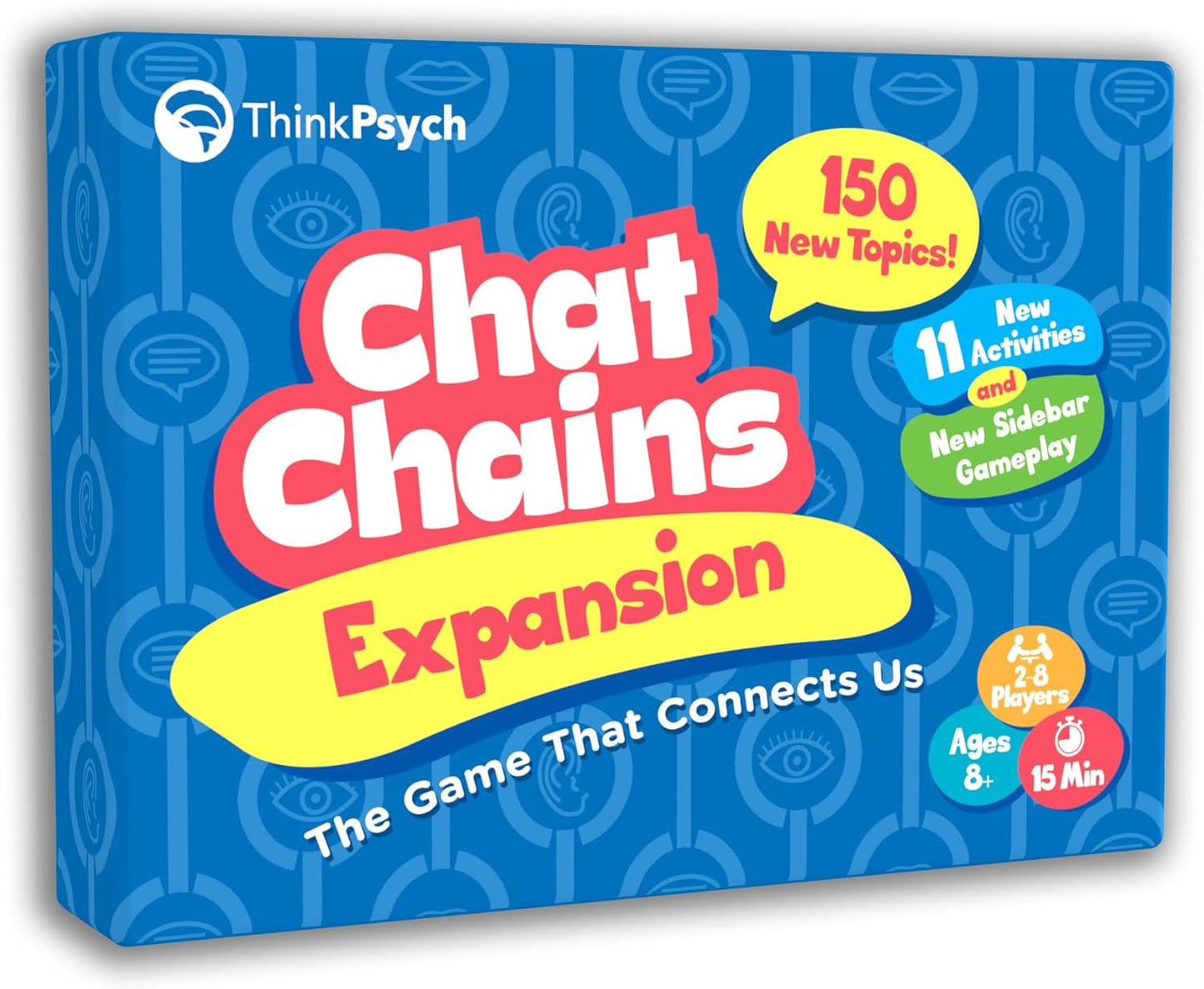 ThinkPsych Chat Chains - The Game That Connects Us | Social Skills Games | Therapy Games for Teens and Kids | Ages 8-99 | Therapy Conversation Cards | 15 Mins Playtime