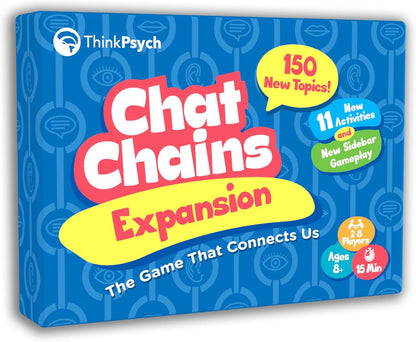 ThinkPsych Chat Chains - The Game That Connects Us | Social Skills Games | Therapy Games for Teens and Kids | Ages 8-99 | Therapy Conversation Cards | 15 Mins Playtime