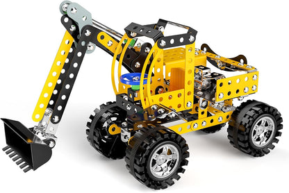 Lucky Doug STEM Building Projects Model Train Set Toys for Boys Kids 8 9 10 11 12 Years Old and Older - 340 PCS DIY Metal Building STEM Toys
