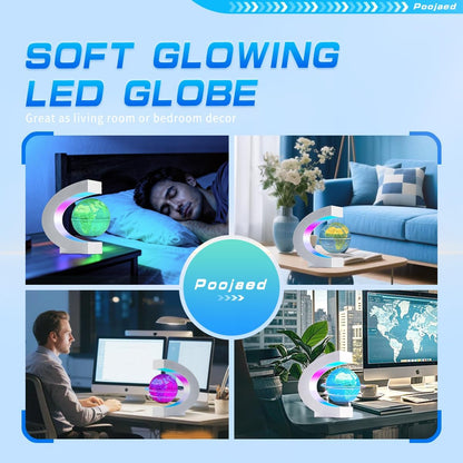Magnetic Levitating Floating Globe with LED Lights, Cool Tech Gadgets Gifts World Globe Lamp for Men Father Teenage Boys Girls, Birthday Gifts Office Home Desk Decor Display